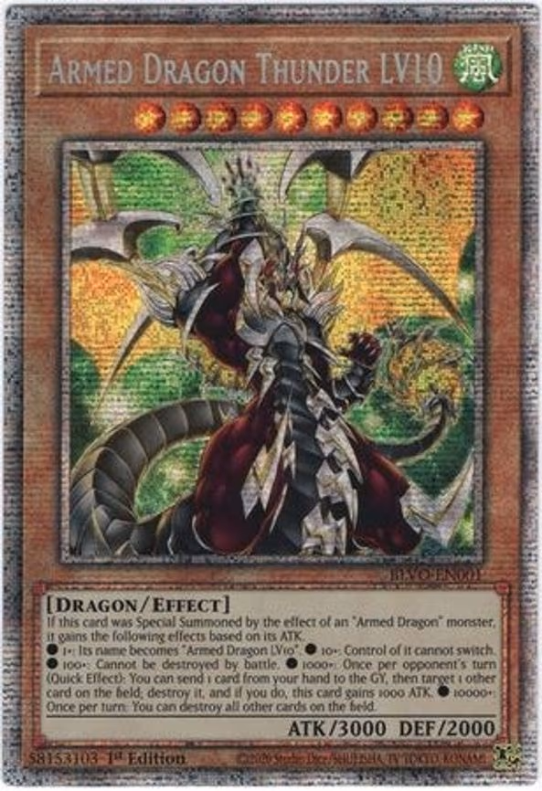 Armed Dragon Thunder LV10 trading card
