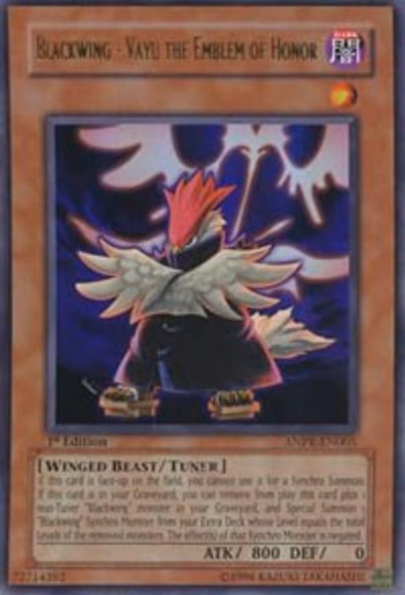 Blackwing - Vayu the Emblem of Honor trading card