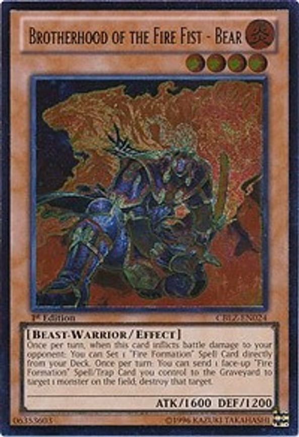 Brotherhood of the Fire Fist - Bear trading card