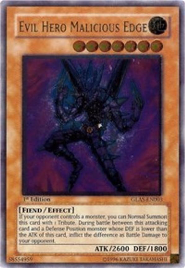 Evil HERO Malicious Edge trading card