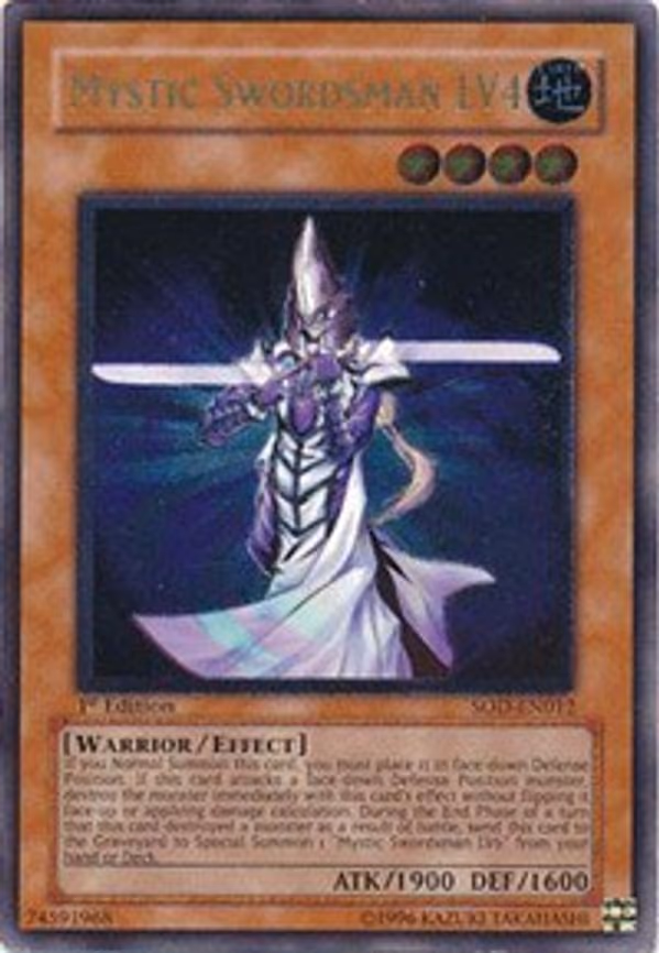 Mystic Swordsman LV4 trading card