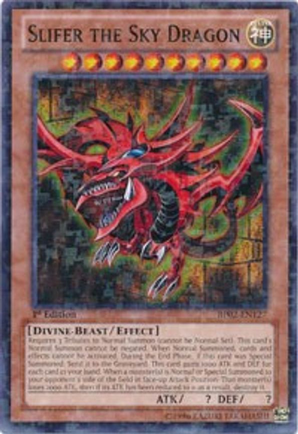 Yugioh Slifer hotsell The Sky Dragon Prismatic Secret rare YMA-EN001